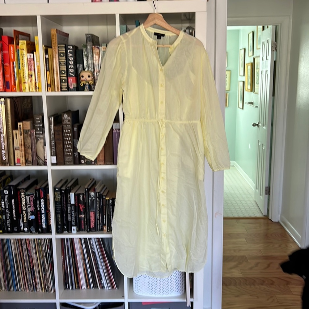 Jcrew Tie-waist cotton voile midi dress